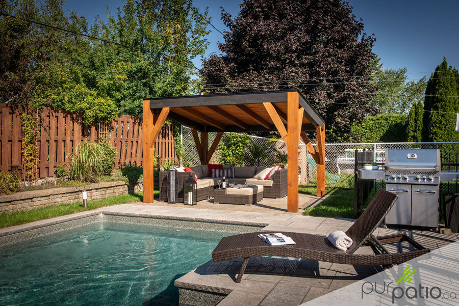 gazebo lounge piscine