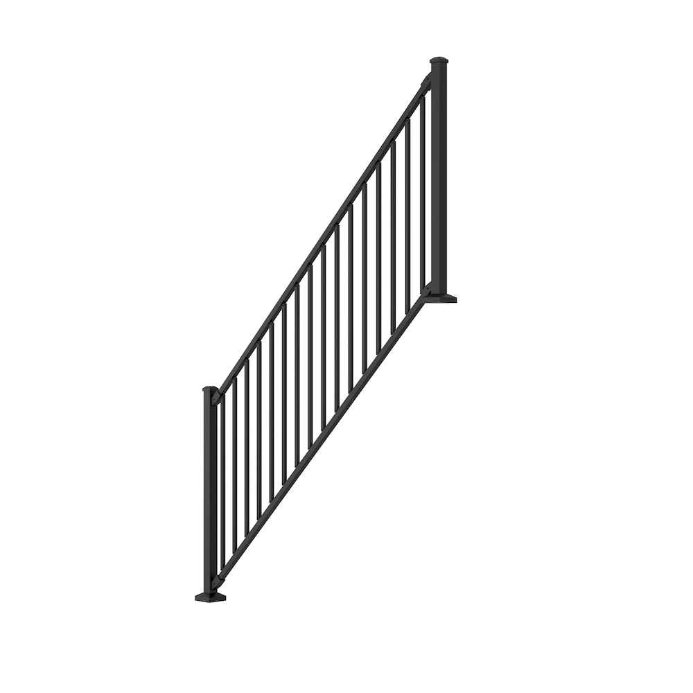 Barrette - 73056662 - Rampe d'escalier d'acier noir 34po x 72po