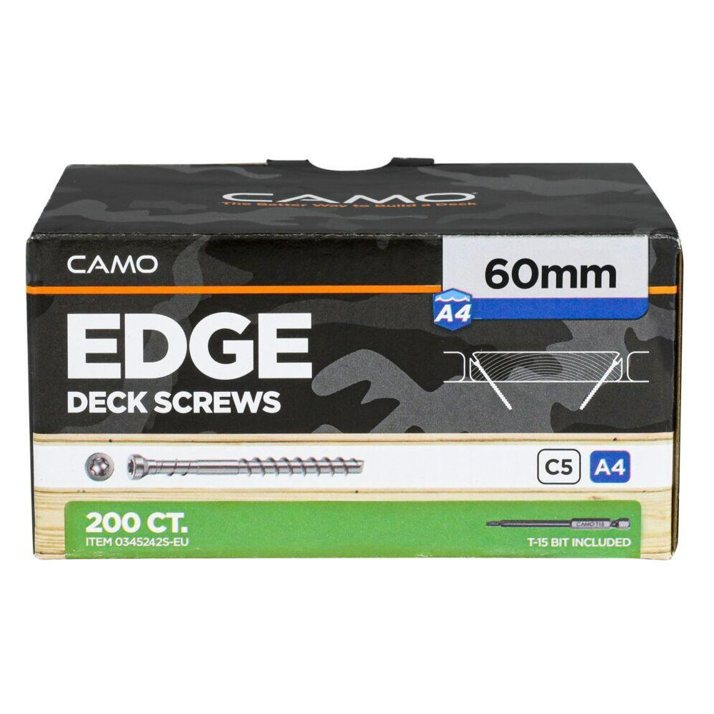 CAMO - Vis à tête cylindrique en acier inoxydable avec 1 embout de serrage 2 3/8 (Bte200)