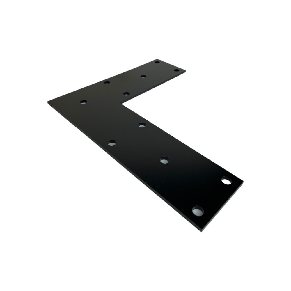 Dashco - EQP269 - Équerre plate (L) 11"x 9 1/2"x 3'' épaisseur 3/16 Noir