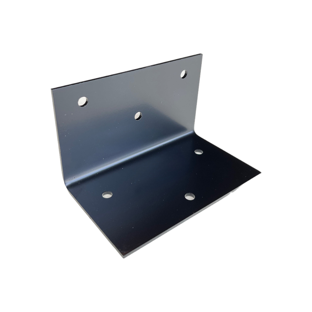 Dashco - EQR248 - Équerre robuste 5"x 3"x 3'' (trous 1/4'') épaisseur 1/8 Noir