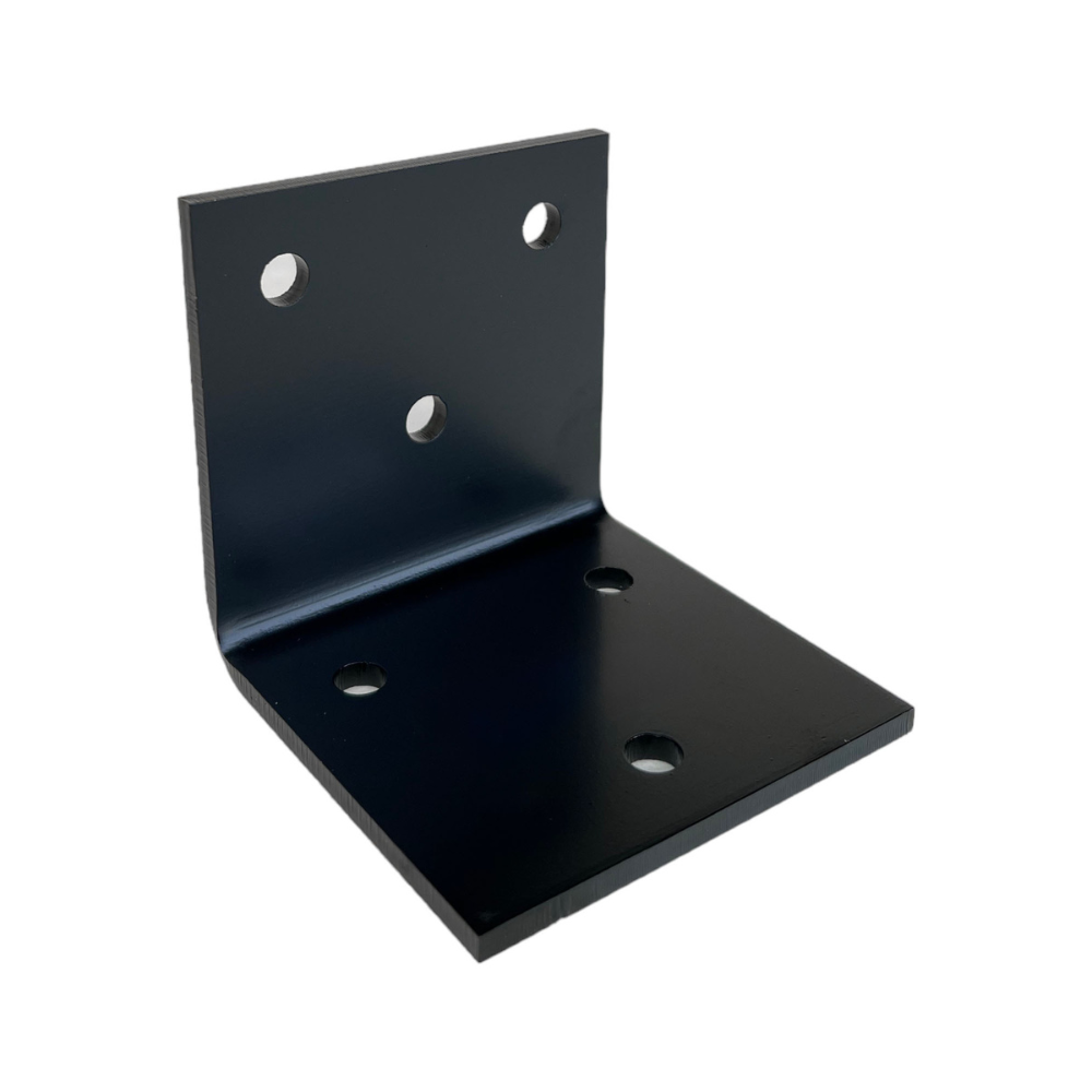 Dashco - EQR257 - Équerre robuste 4"x 4"x 4'' épaisseur 3/16 Noir