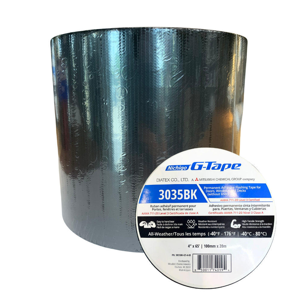 G-TAPE - 3035BK-4 - Membrane protectrice pour solive et poutre - 4" sans intercalaire - 65' - PurPatio.ca