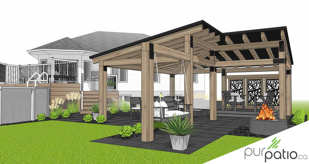 Gazebo timberframe Ste-Sophie