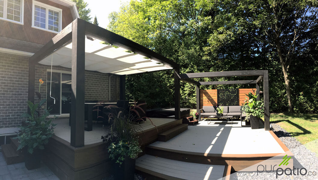 Terrasse avec pergola moderne -3