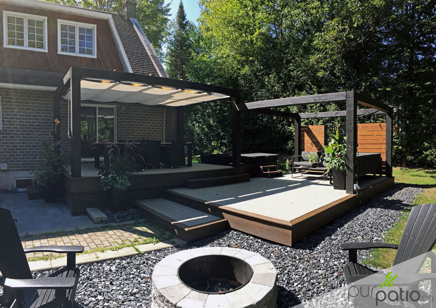 Terrasse avec pergola moderne -6