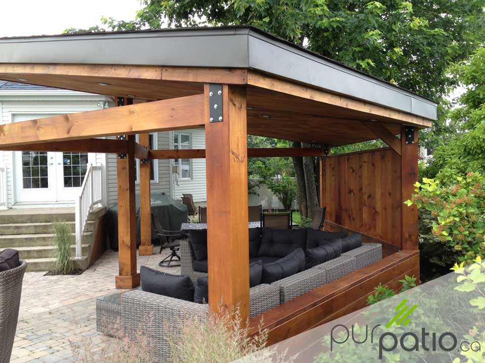 gazebo moderne en cèdre