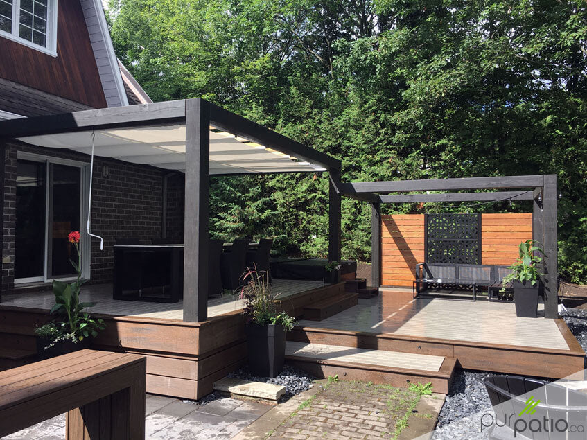 Terrasse avec pergola moderne -5