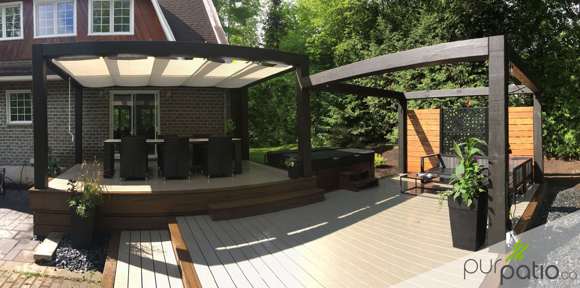 Terrasse avec pergola moderne -2