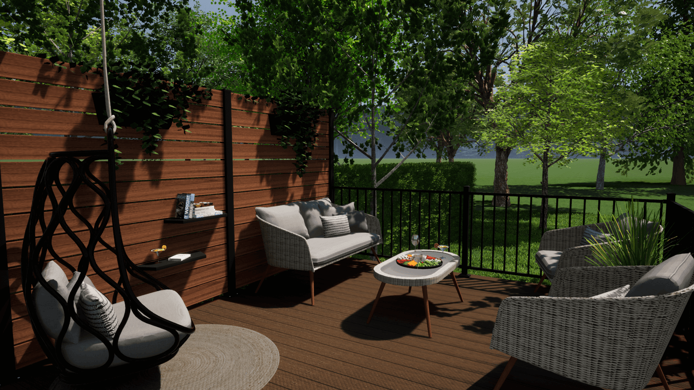 patio 12x12 mur intimité