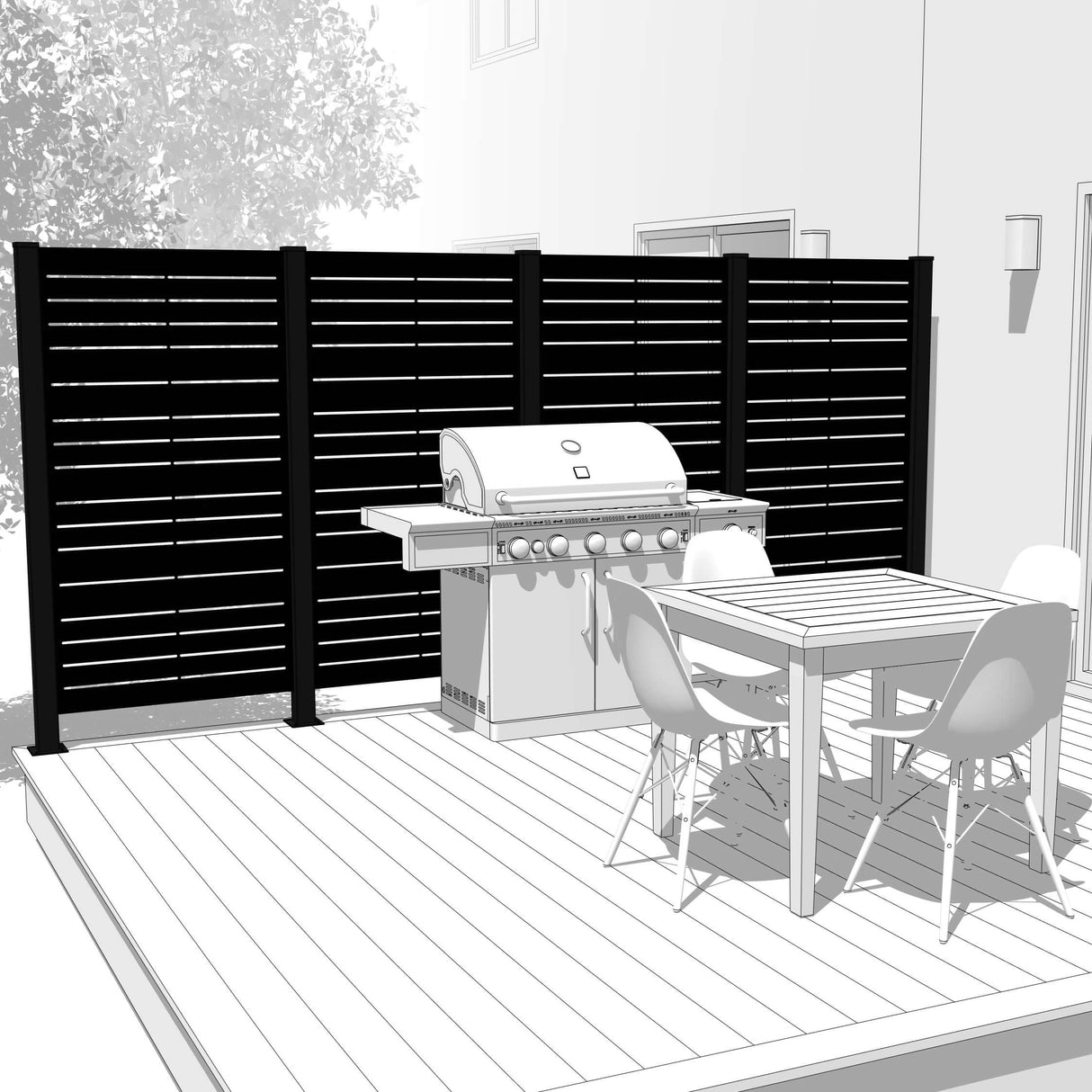 Quadruple Hideaway Mur intimite - HORIZON - PurPatio.ca