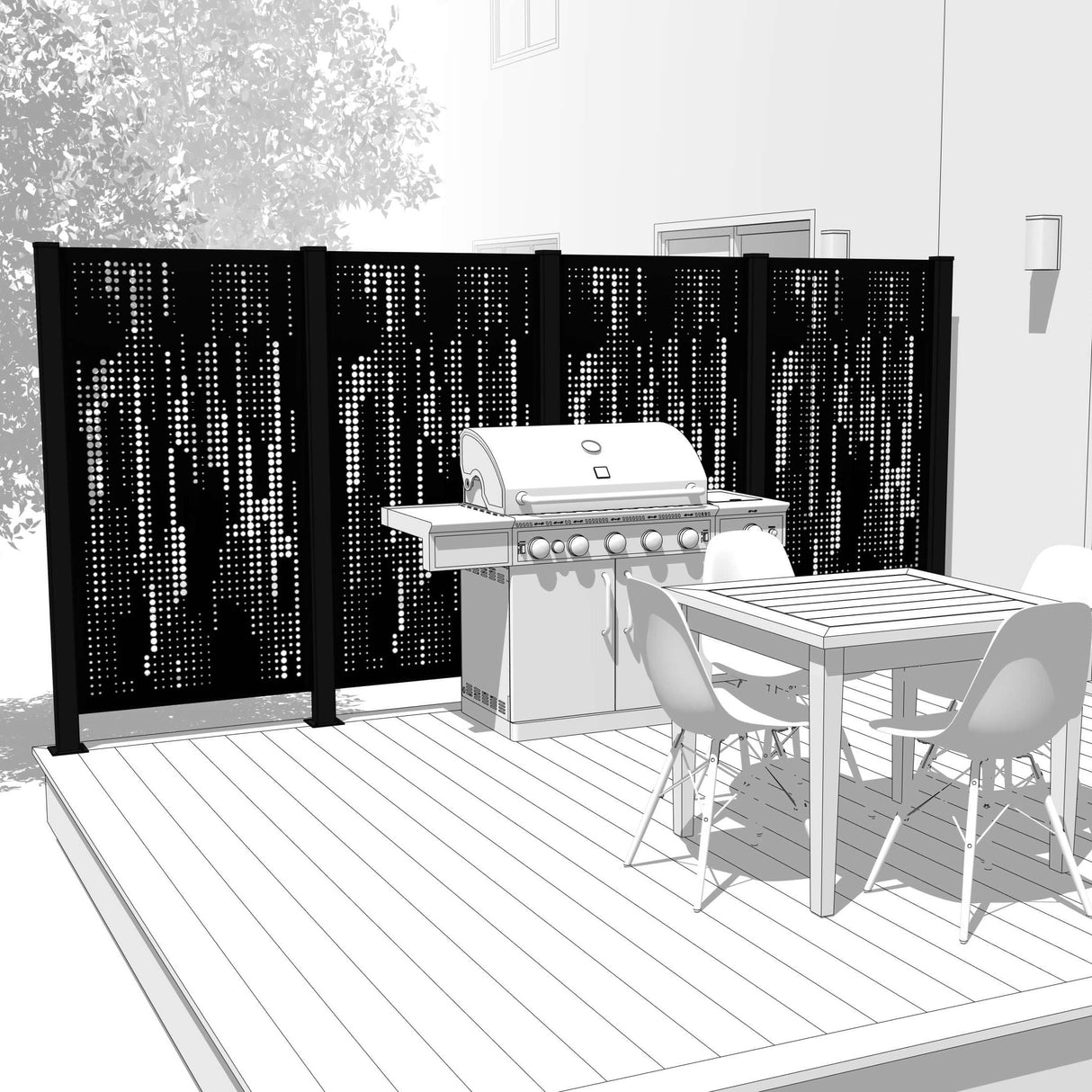 Quadruple Hideaway Mur intimite - RAIN - PurPatio.ca