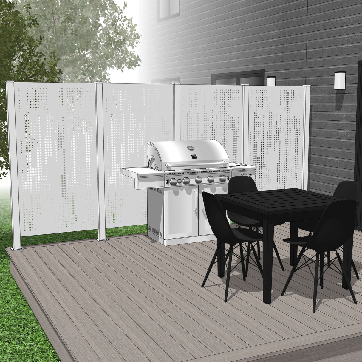 Quadruple Hideaway Mur intimite - RAIN - PurPatio.ca