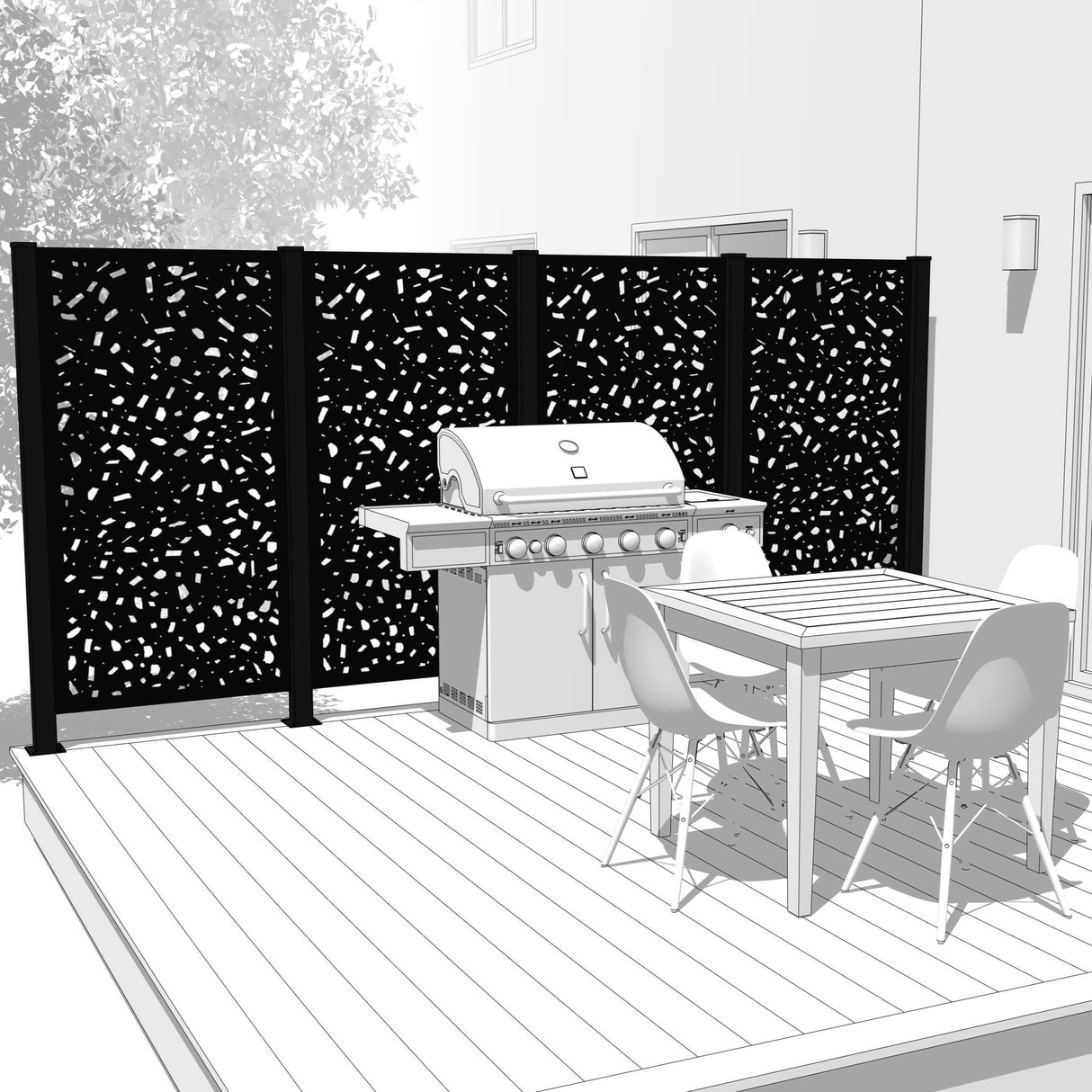 Quadruple Hideaway Mur intimite - RIVER ROCK - PurPatio.ca