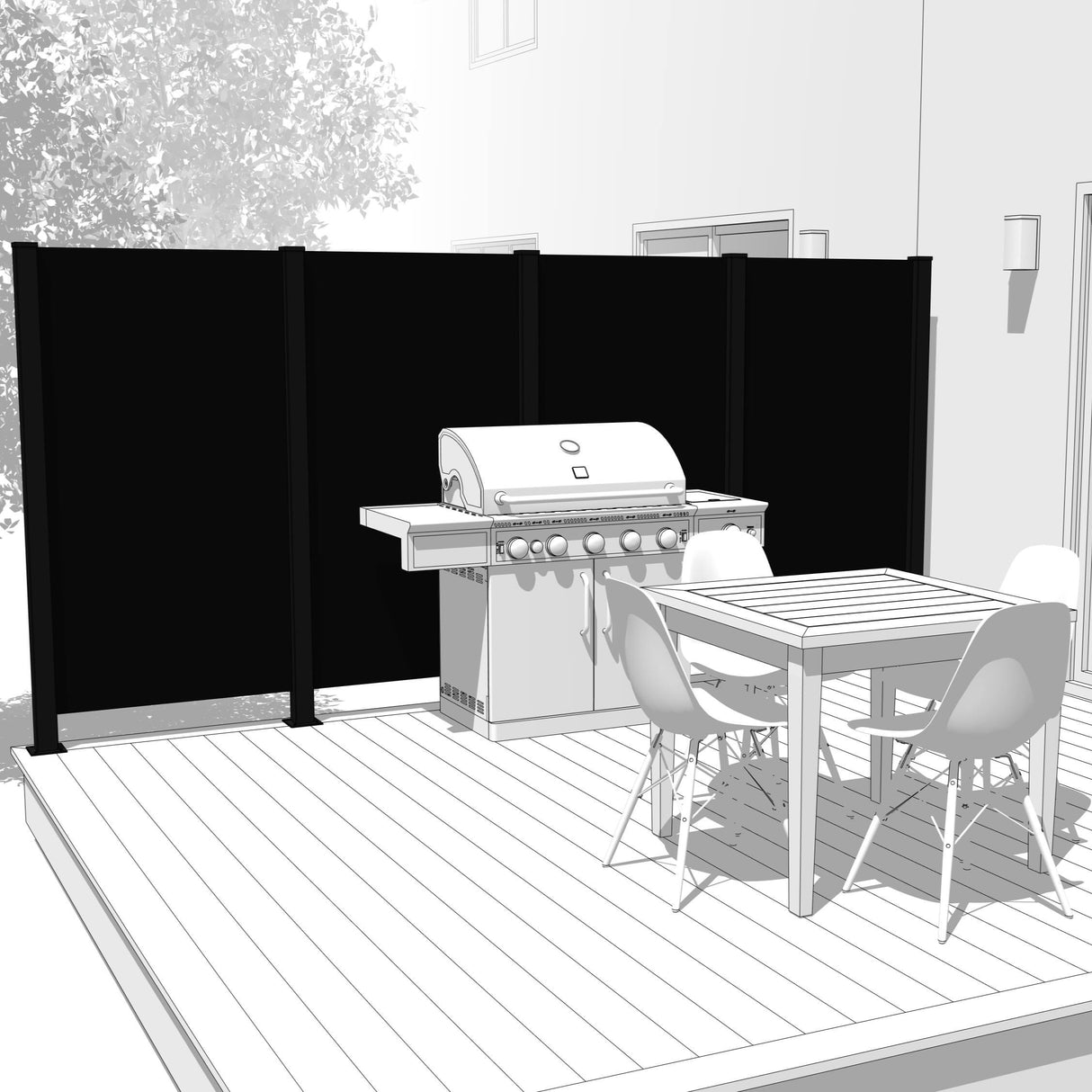 Quadruple Hideaway Mur intimite - SOLID - PurPatio.ca