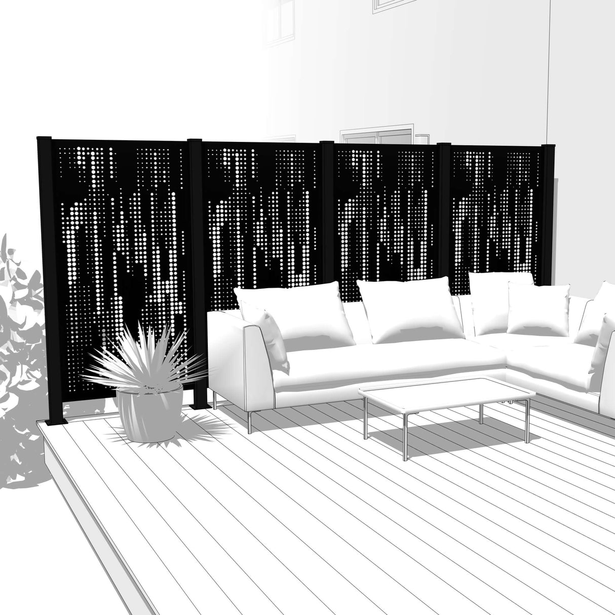 Quadruple Hideaway Mur intimite - RAIN - PurPatio.ca