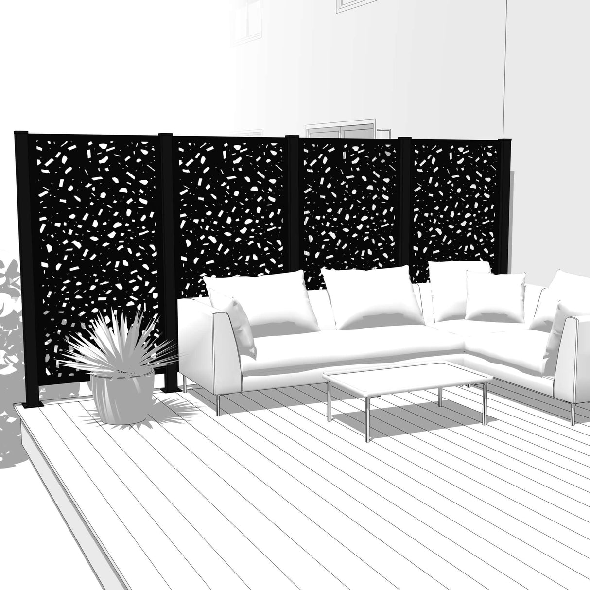 Quadruple Hideaway Mur intimite - RIVER ROCK - PurPatio.ca