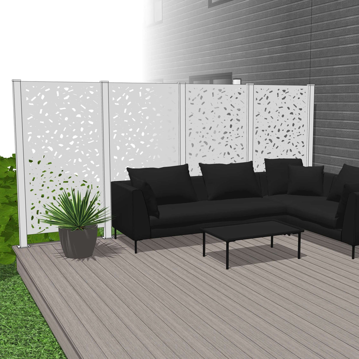 Quadruple Hideaway Mur intimite - RIVER ROCK - PurPatio.ca