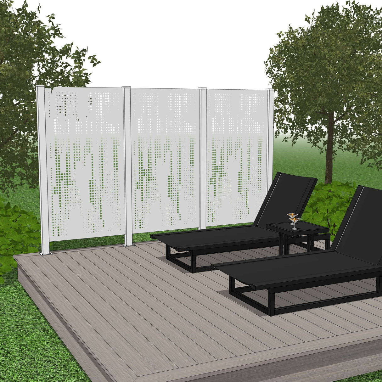 Trio Hideaway Mur intimite - RAIN - PurPatio.ca