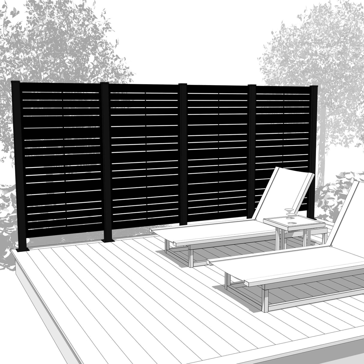 Quadruple Hideaway Mur intimite - HORIZON - PurPatio.ca