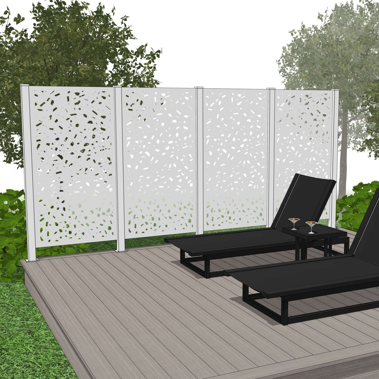 Quadruple Hideaway Mur intimite - RIVER ROCK - PurPatio.ca