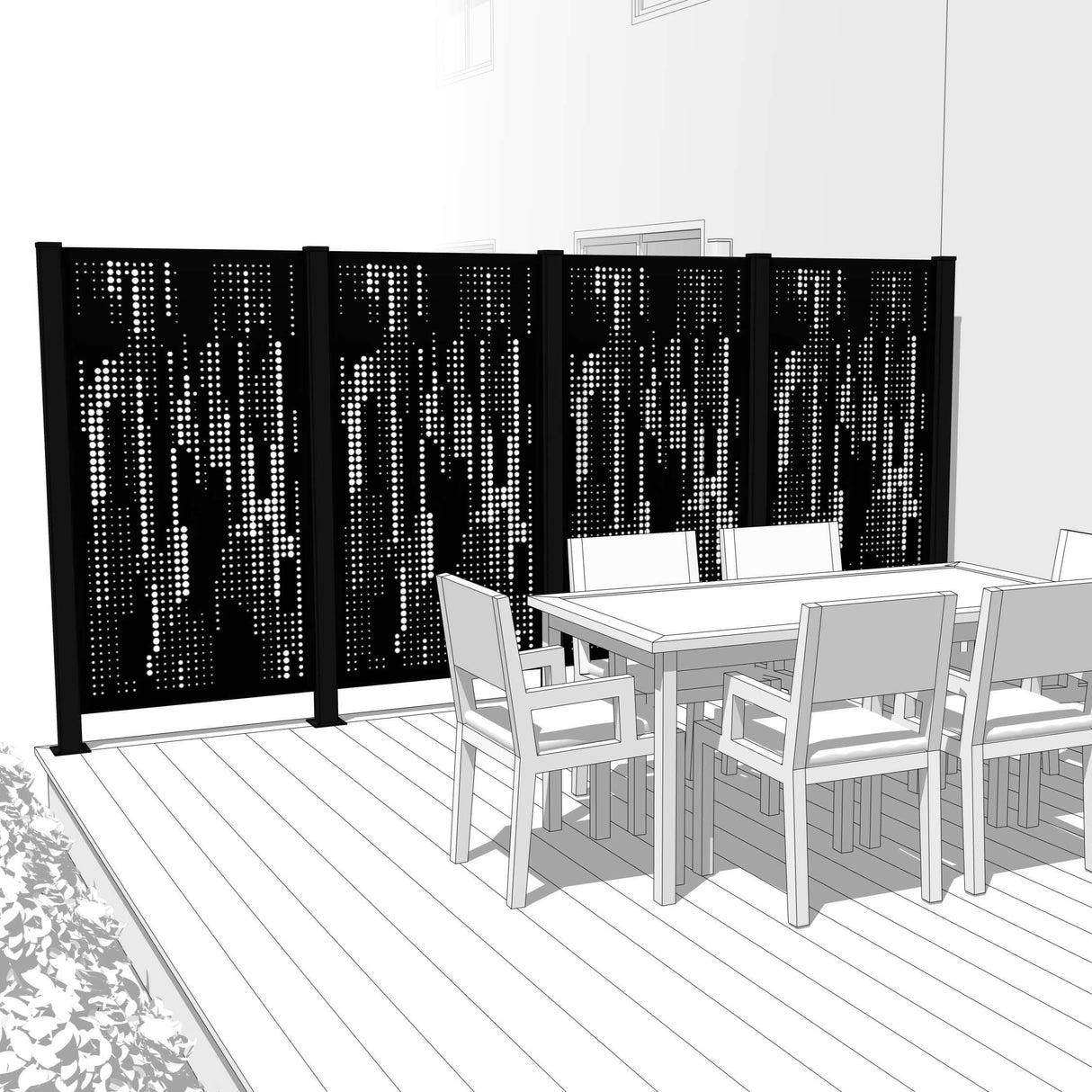 Quadruple Hideaway Mur intimite - RAIN - PurPatio.ca