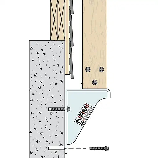 Support N56 pour 6 po x 6 po en élévation - Nami Fixations