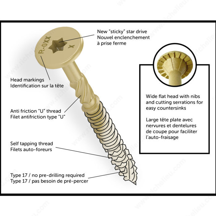 Reliable - PWR DRIVE CST - Vis structurale pour construction générale - PurPatio.ca