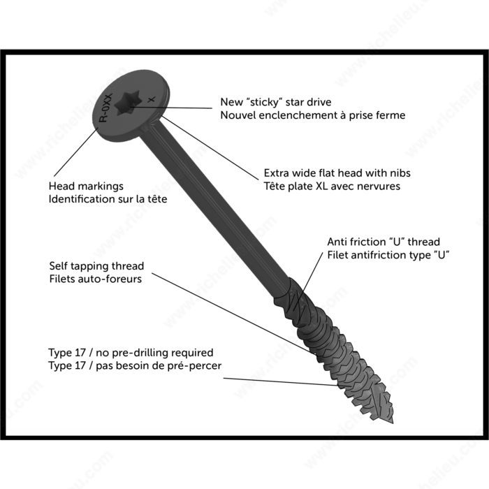 Reliable - PWR DRIVE LOG - Vis structurale pour pièces sur pièces et charpentes - PurPatio.ca