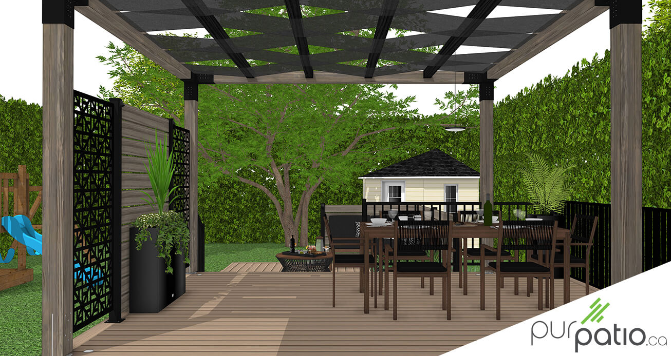 pergola toja mur hoft hideaway