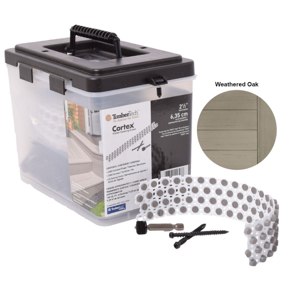 TTech - Vis CORTEX Carbone - Terrain+ Weathered Oak - 224 Vis - 240 Cap / 100 pi. li..