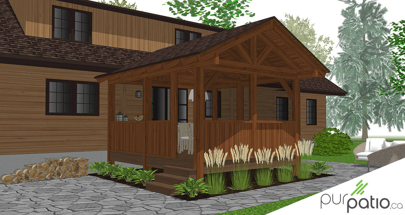veranda en bois laurentides