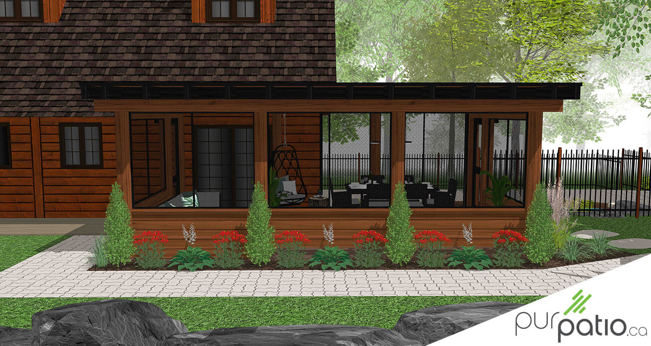 murets véranda bois