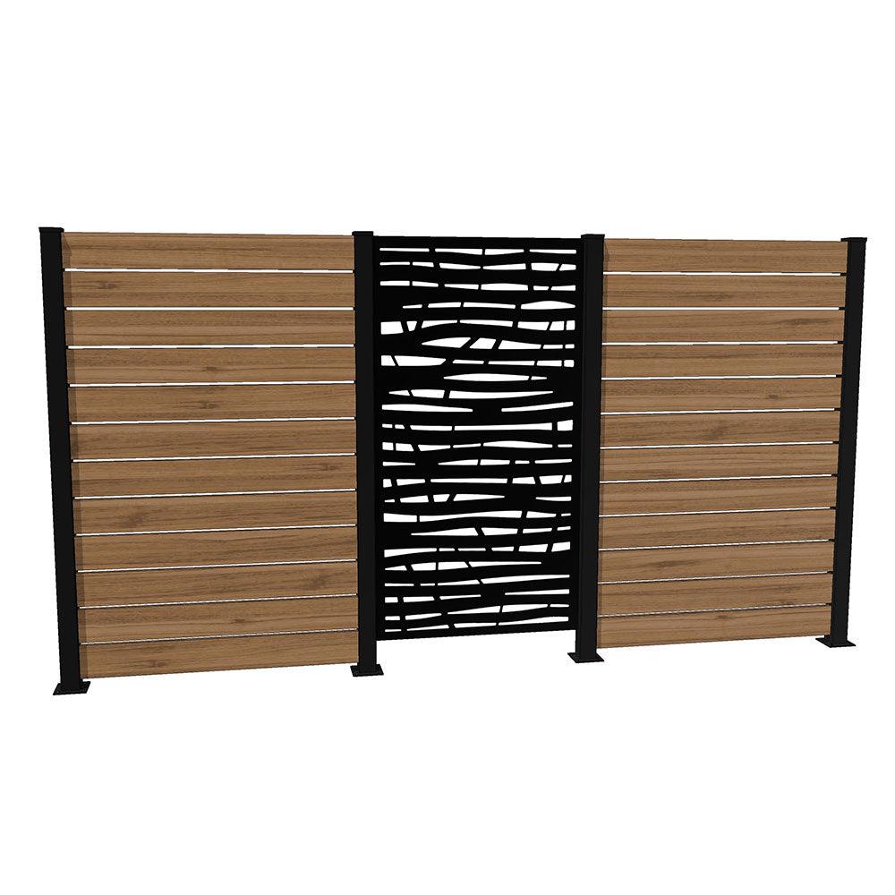 Ensemble mur intimite - BRANCH - NOIR - FIXATION SUR BOIS/COMPOSITE - PurPatio.ca