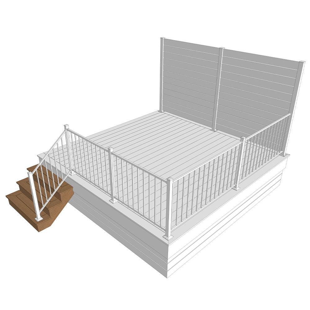 Kit d’escalier en composite Coconut Husk - PurPatio.ca