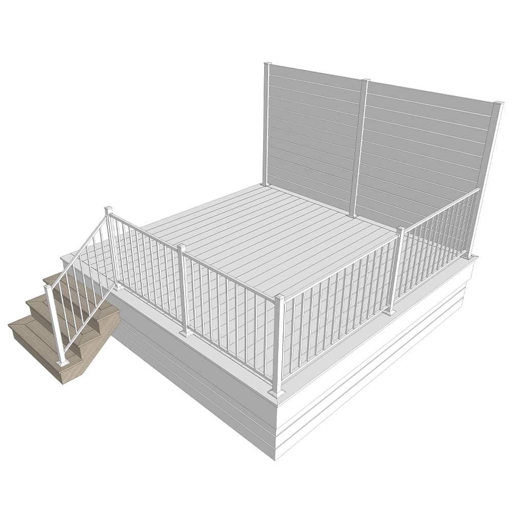 Kit d’escalier en PVC French White Oak - PurPatio.ca