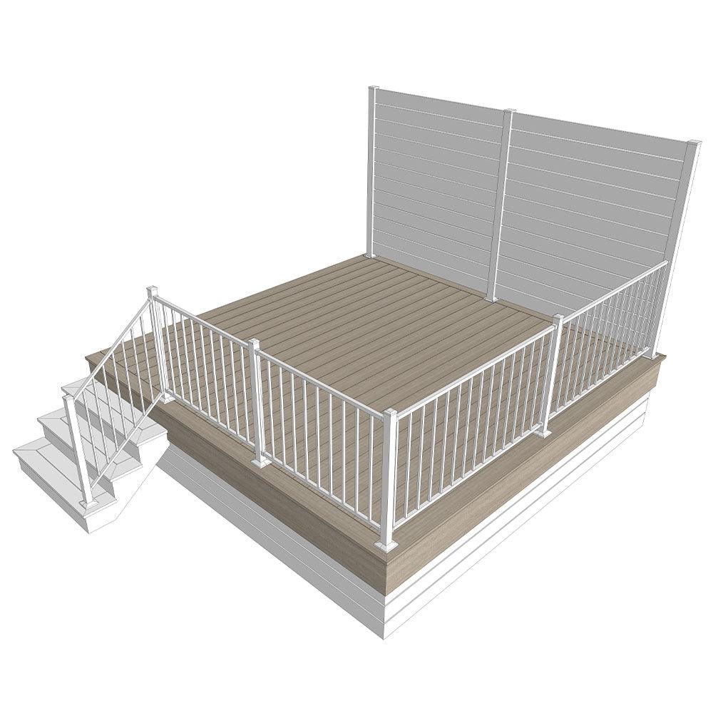 Kit de plateforme en PVC French White Oak - PurPatio.ca