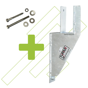 KIT N2 - Ensemble complet N2 (fixation, ancrages, boulons bois) - PurPatio.ca