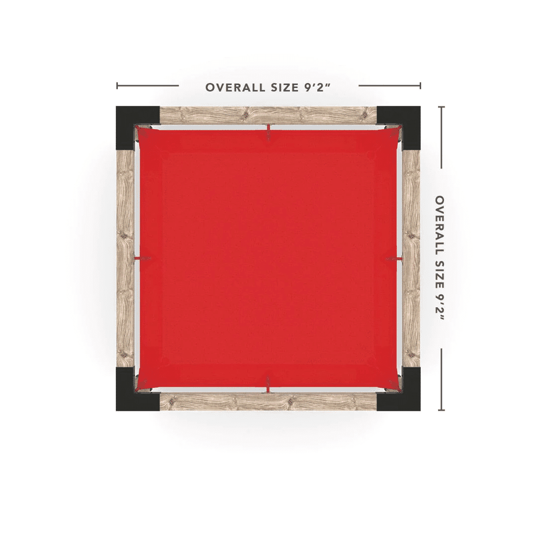 Pergola 8x8 en bois brut avec hamac Blanc - Kit 6 po TojaGrid - PurPatio.ca