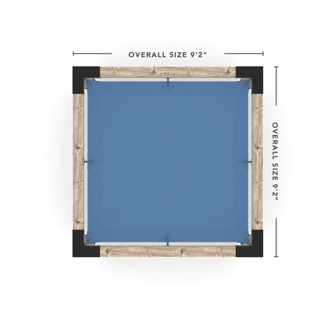 Pergola 8x8 en bois brut avec hamac Blanc - Kit 6 po TojaGrid - PurPatio.ca