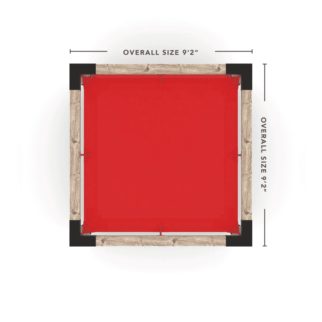 Pergola 8x8 en bois brut avec hamac Blanc - Kit 6 po TojaGrid - PurPatio.ca