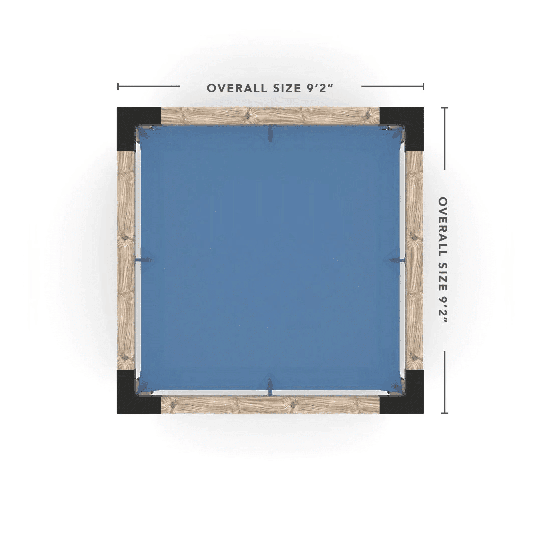 Pergola 8x8 en bois brut avec hamac Blanc - Kit 6 po TojaGrid - PurPatio.ca