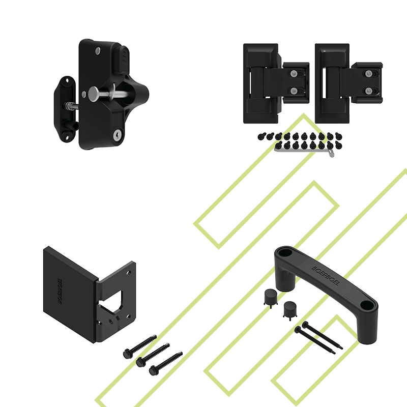 Quincaillerie pour porte de cloture avec loquet a cle - PurPatio.ca