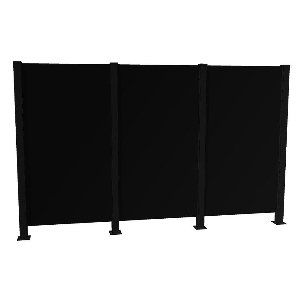 Trio Hideaway Mur intimite - SOLID Noir - FIXATION SUR BOIS/COMPOSITE - PurPatio.ca