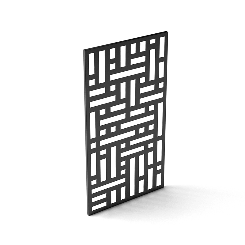 Veradek - Ecran intimite BLOCKS - panneau simple noir en métal avec égratrignure - PurPatio.ca