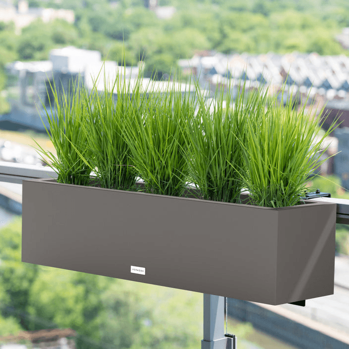 Veradek - Jardinière BLOCK - bac a plantes pour garde-corps 36" avec supports - PurPatio.ca