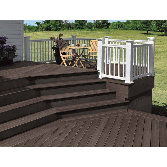 Azek - Patio en PVC - Collection Landmark - American Walnut - PurPatio.ca