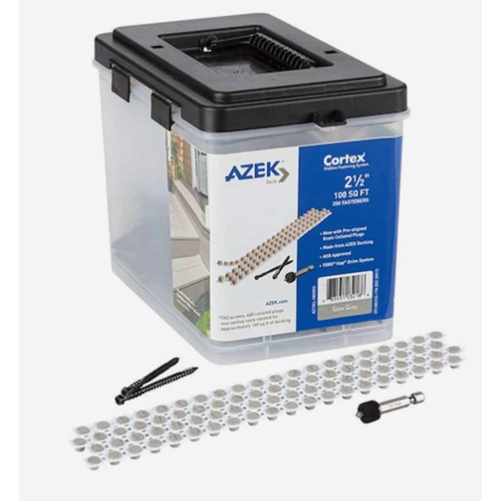 Azek - Vis Collated CORTEX - Collection Harvest Slate Gray - 350 vis / 100 pi carre - PurPatio.ca