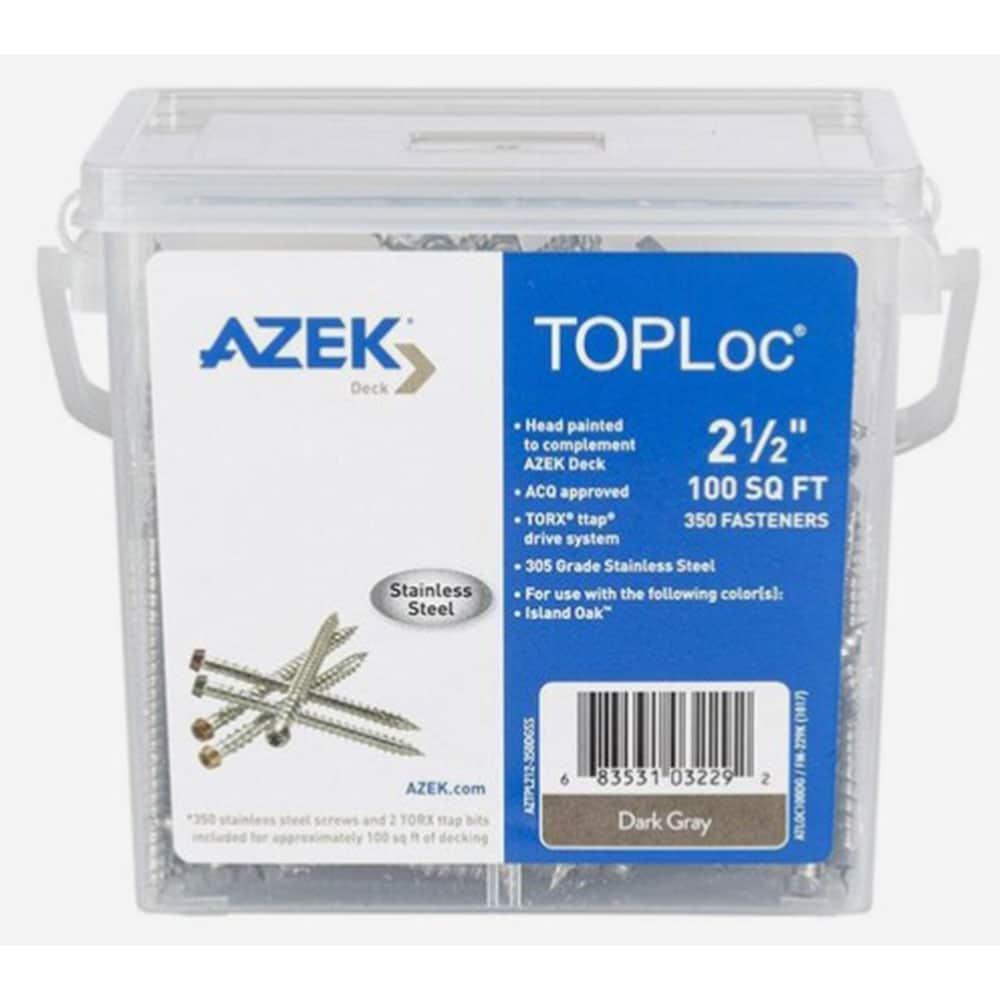 Azek - Vis TOPLOC - Dark Gray - 350 vis / 100 pi lineaire - PurPatio.ca