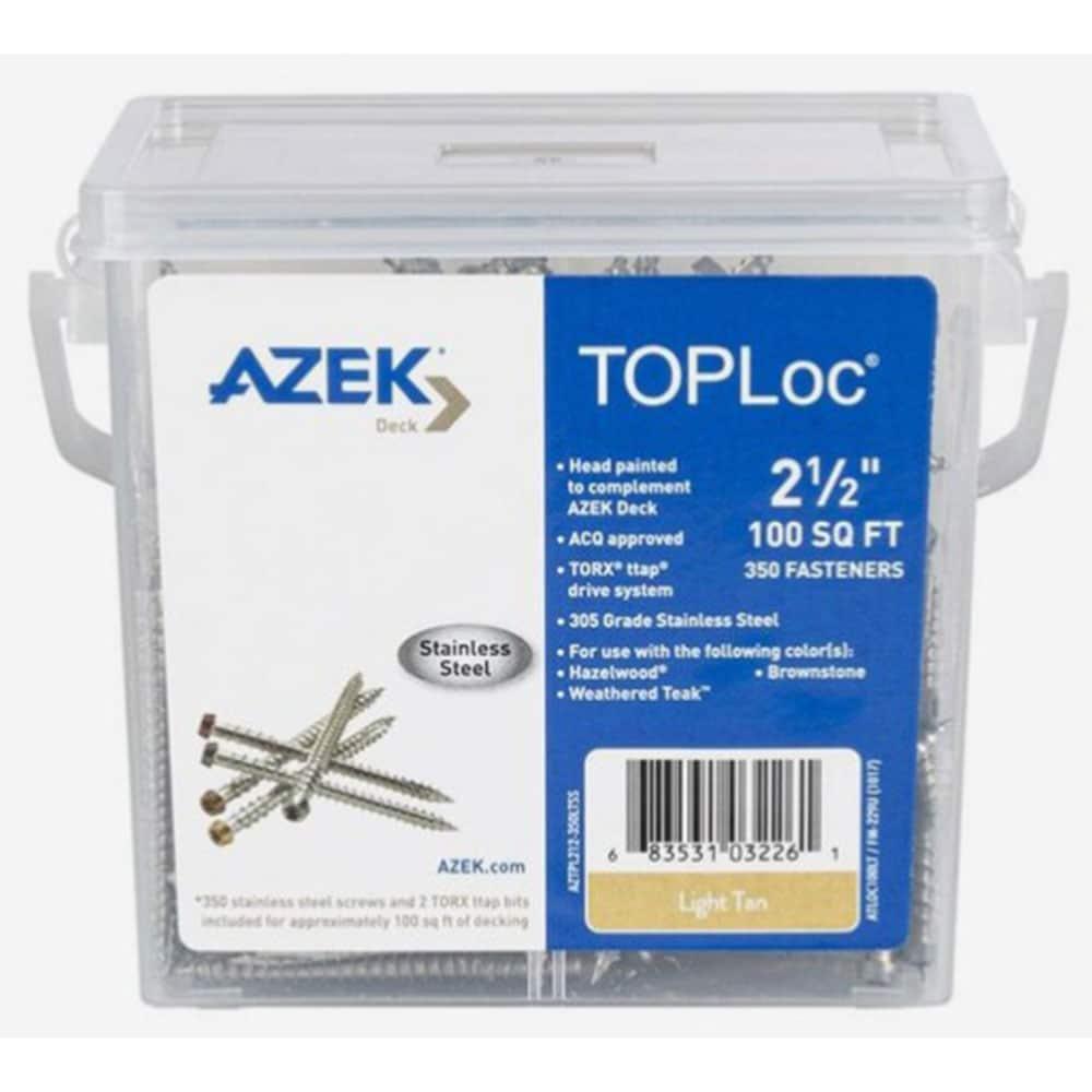 Azek - Vis TOPLOC - Light Tan - 350 vis / 100 pi lineaire - PurPatio.ca